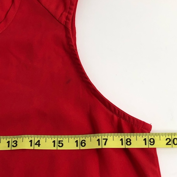 Pleione Red Flyaway Front Sleeveless Top M - Picture 5 of 6
